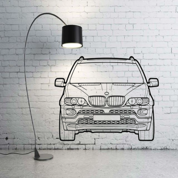 Metal Car Wall art Decor BMW X5 E53 1999-2006 (type FRONT)