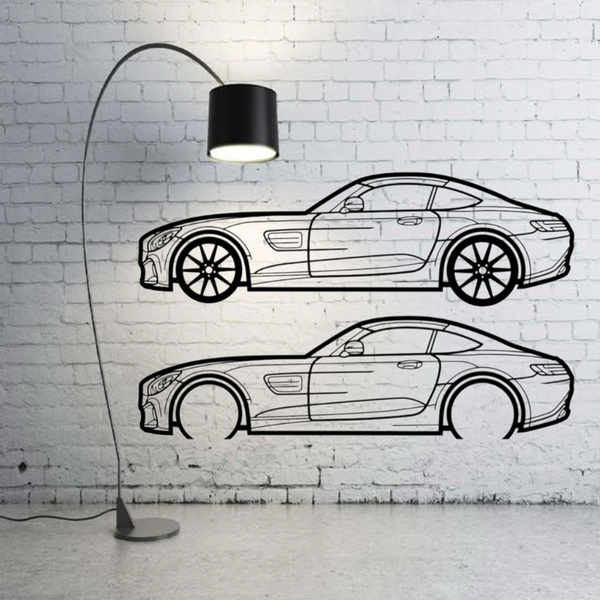 Metal Car Wall art Decor Mercedes AMG GT 2015+ (type SIDE)