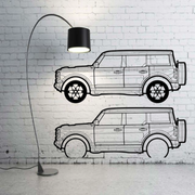 Metal Car Wall art Decor Ford Bronco VI 5D 2020+ (type SIDE) Ford Wall Art Decoin Fabric
