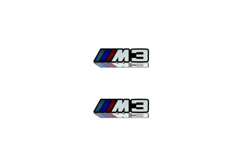 BMW Emblem & Badge Set - Grille and Tailgate M3 logo (type Carbon) BMW emblems decoinfabric