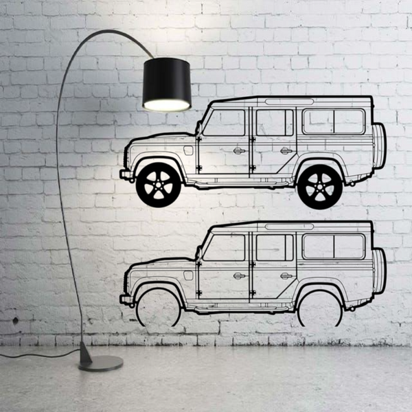 Metal Car Wall art Decor Land Rover Defender I 1983-2016 (type SIDE)