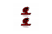 Chrysler Emblem & Badge Set - Grille and Tailgate Hellcat + text Hellcat logo Chrysler emblems decoinfabric RED