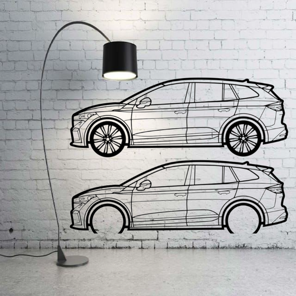 Metal Car Wall art Decor Skoda Enyaq 2020+ (type SIDE)