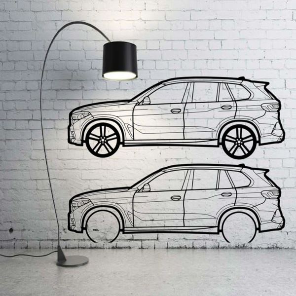 Metal Car Wall art Decor BMW X5 G05 2019+ (type SIDE)