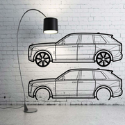 Metal Car Wall art Decor Rolls-Royce Cullinan 2018+ (type SIDE) Rolls-Royce Wall Art Decoin Fabric