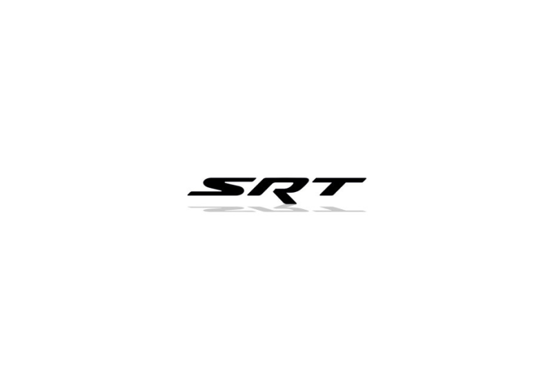 Chrysler tailgate trunk rear emblem with SRT logo (Type Mono) Chrysler emblems decoinfabric BLACK