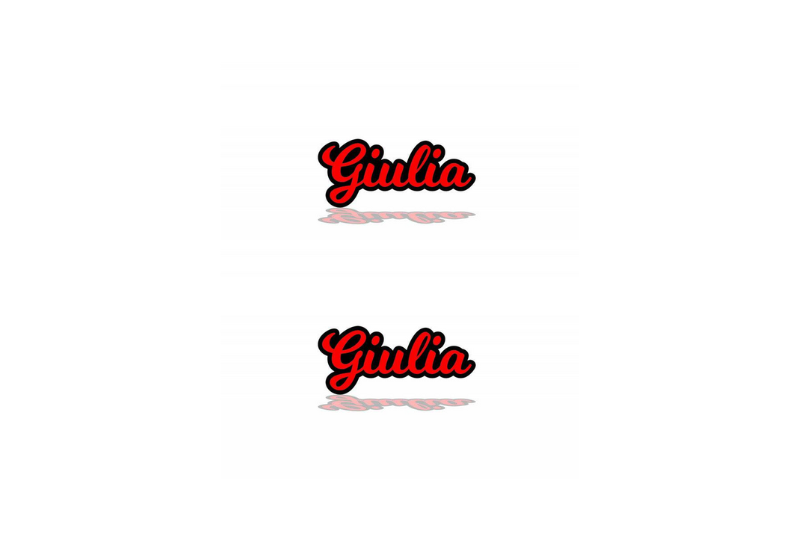 Alfa Romeo Emblem & Badge Set - Grille and Tailgate Giulia logo (Type 2) Alfa Romeo emblems decoinfabric RED