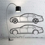 Metal Car Wall art Decor Mercedes CLS-Class I (C219) 2004-2010 (type SIDE) Mercedes Wall Art Decoin Fabric