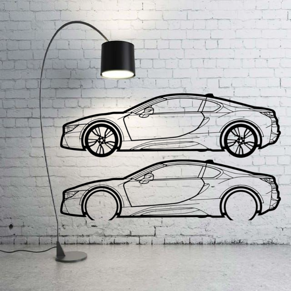 Metal Car Wall art Decor BMW i8 2013+ (type SIDE)