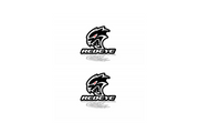 Dodge Emblem & Badge Set - Grille and Tailgate Hellcat + Redeye logo Dodge emblems decoinfabric WHITE