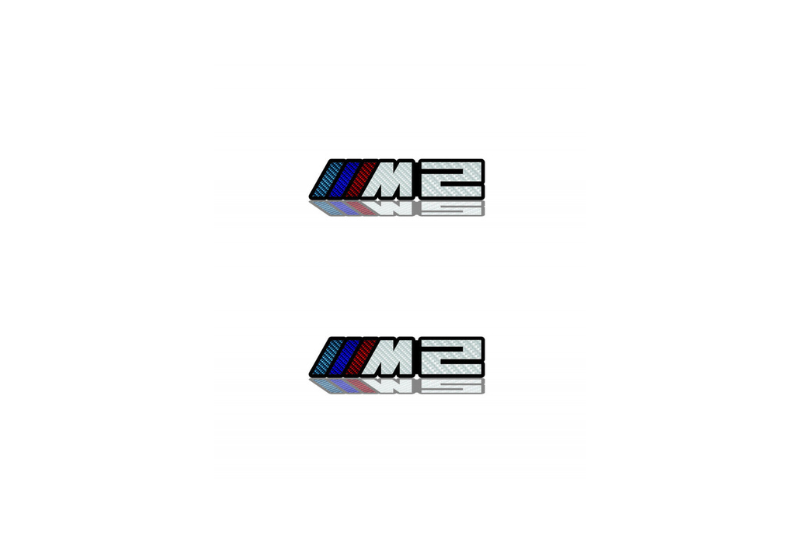 BMW Emblem & Badge Set - Grille and Tailgate M2 logo (type Carbon) BMW emblems decoinfabric