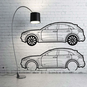 Metal Car Wall art Decor Infiniti QX70 2008+ (type SIDE) Infiniti Wall Art Decoin Fabric