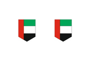 Emblem (badges) for fenders with UAE logo Custom design emblems decoinfabric