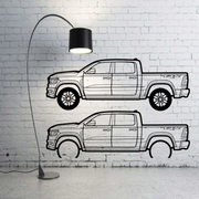 Metal Car Wall art Decor Dodge Ram V TRX 2021+ (type SIDE) Dodge Wall Art Decoin Fabric