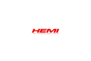 Chrysler tailgate trunk rear emblem with HEMI logo (Type Mono) (type 2) Chrysler emblems decoinfabric RED