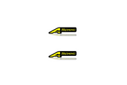 Honda Emblem & Badge Set - Grille and Tailgate A-Spec logo Honda emblems decoinfabric YELLOW