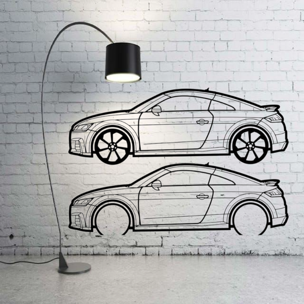 Metal Car Wall art Decor Audi TT III 2015+ (type SIDE)