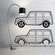 Metal Car Wall art Decor Mercedes G-Class W463 1990-2018 (type SIDE) Mercedes Wall Art Decoin Fabric