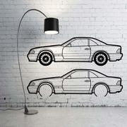 Metal Car Wall art Decor Mercedes SL R129 1989-2001 (type SIDE) Mercedes Wall Art Decoin Fabric