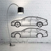 Metal Car Wall art Decor Audi A7 II 2018+ (type SIDE) Audi Wall Art Decoin Fabric