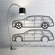 Metal Car Wall art Decor Dodge Magnum 2004-2008 (type SIDE) Dodge Wall Art Decoin Fabric