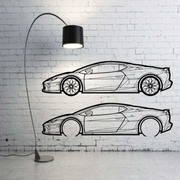 Metal Car Wall art Decor Lamborghini Temerario 2024+ (type SIDE) Lamborghini Wall Art Decoin Fabric