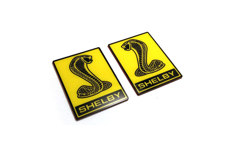 Ford Mustang emblem for fenders with Snake Shelby logo