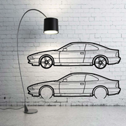 Metal Car Wall art Decor BMW 8 I 1989-1999 (type SIDE) BMW Wall Art Decoin Fabric