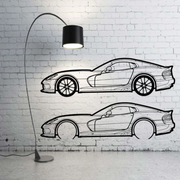 Metal Car Wall art Decor Dodge Viper V 2013-2017 (type SIDE) Dodge Wall Art Decoin Fabric