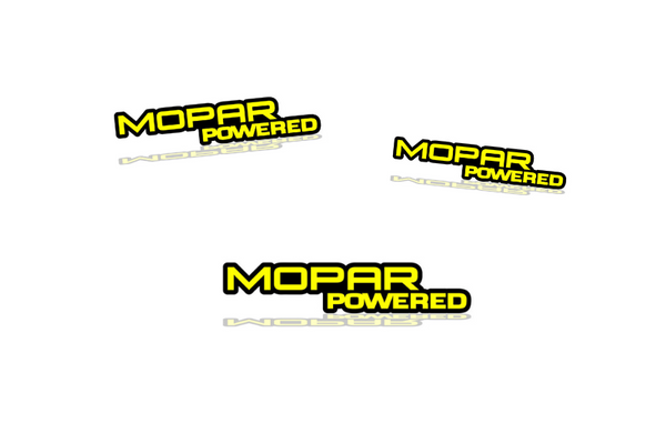 Dodge Emblem & Badges set with Mopar Powered logo Dodge emblems decoinfabric