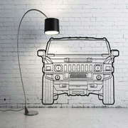 Metal Car Wall art Decor Hummer H2 2002-2009 (type FRONT) Hummer Wall Art Decoin Fabric