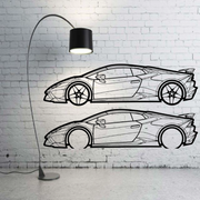 Metal Car Wall art Decor Lamborghini Huracan 2014+ (type SIDE) Lamborghini Wall Art Decoin Fabric