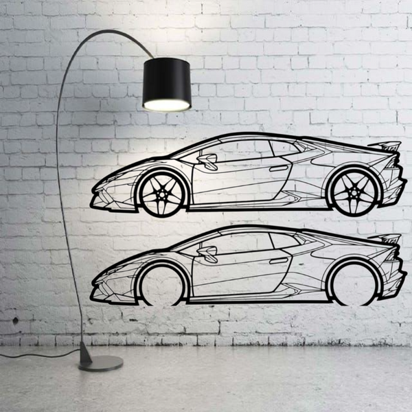 Metal Car Wall art Decor Lamborghini Huracan 2014+ (type SIDE)