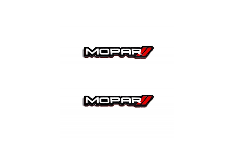 Dodge Emblem & Badge Set - Grille and Tailgate Mopar + Dodge logo Dodge emblems decoinfabric WHITE