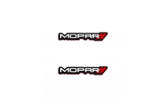 Dodge Emblem & Badge Set - Grille and Tailgate Mopar + Dodge logo Dodge emblems decoinfabric WHITE
