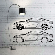 Metal Car Wall art Decor Lexus RC 2014+ (type SIDE) Lexus Wall Art Decoin Fabric