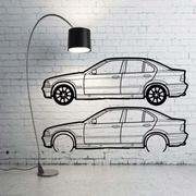 Metal Car Wall art Decor BMW 3 E36 1990-2000 (type SIDE) BMW Wall Art Decoin Fabric