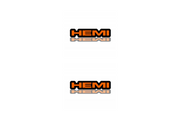 Dodge Emblem & Badge Set - Grille and Tailgate Hemi logo (Type 2) Dodge emblems decoinfabric ORANGE