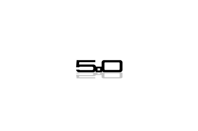 Ford tailgate trunk rear emblem with 5.0 logo (Type Mono) Ford emblems decoinfabric