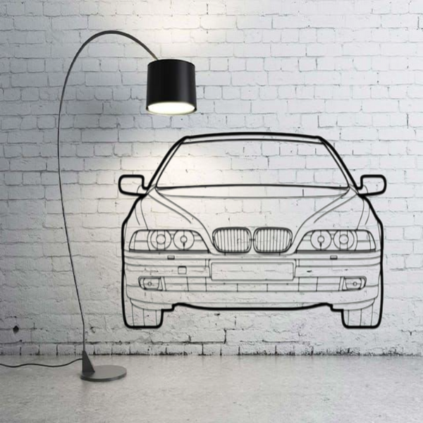 Metal Car Wall art Decor BMW 5 E39 1996-2003 (type FRONT)