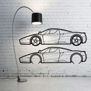 Metal Car Wall art Decor Ferrari Enzo 2002-2004 (type SIDE) Ferrari Wall Art Decoin Fabric