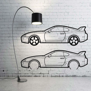 Metal Car Wall art Decor Toyota Supra IV 1993-2002 (type SIDE) Toyota Wall Art Decoin Fabric