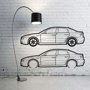 Metal Car Wall art Decor Alfa Romeo 159 4D 2004-2011 (type SIDE) Alfa Romeo Wall Art Decoin Fabric