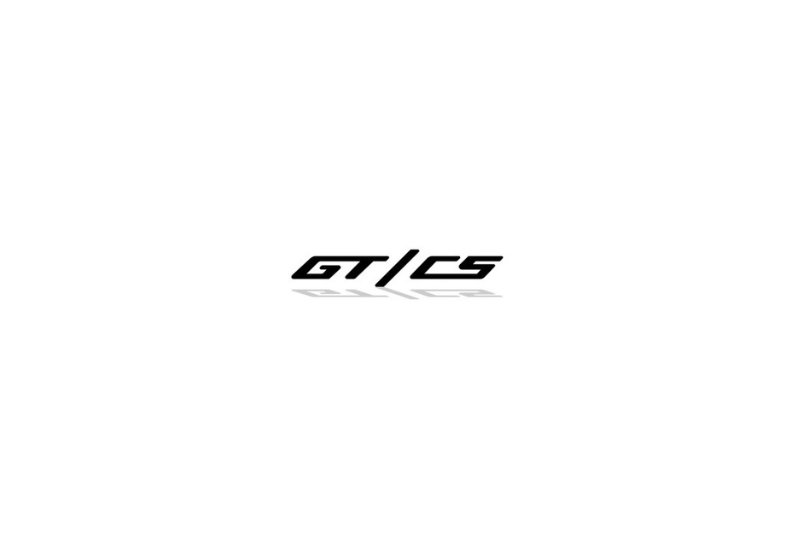 Ford tailgate trunk rear emblem with GT/CS logo (Type Mono) (type 2) Ford emblems decoinfabric BLACK