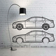 Metal Car Wall art Decor Infiniti Q50 2013+ (type SIDE) Infiniti Wall Art Decoin Fabric