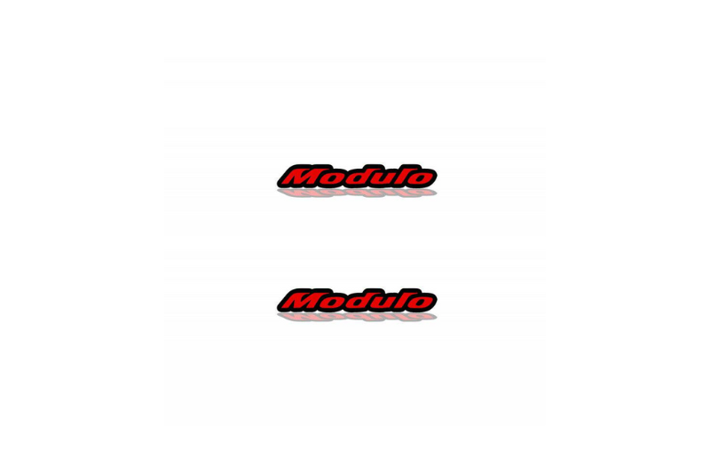 Honda Emblem & Badge Set - Grille and Tailgate Modulo logo Honda emblems decoinfabric RED