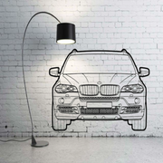 Metal Car Wall art Decor BMW X5 E70 2006-2013 (type FRONT) BMW Wall Art Decoin Fabric