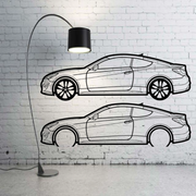 Metal Car Wall art Decor Hyundai Genesis Coupe 2008+ (type SIDE) Hyundai Wall Art Decoin Fabric