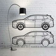 Metal Car Wall art Decor Honda CR-V VI 2023+ (type SIDE) Honda Wall Art Decoin Fabric