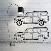 Metal Car Wall art Decor Land Rover Discovery IV 2009-2016 (type SIDE) Land Rover Wall Art Decoin Fabric